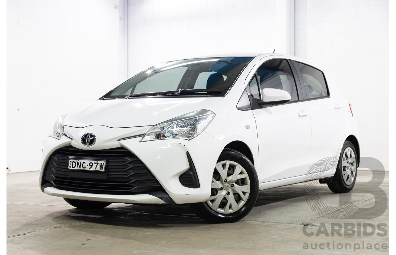 02/2017 Toyota Yaris Ascent (FWD) NCP130R MY17 5d Hatchback Glacier White 1.3L