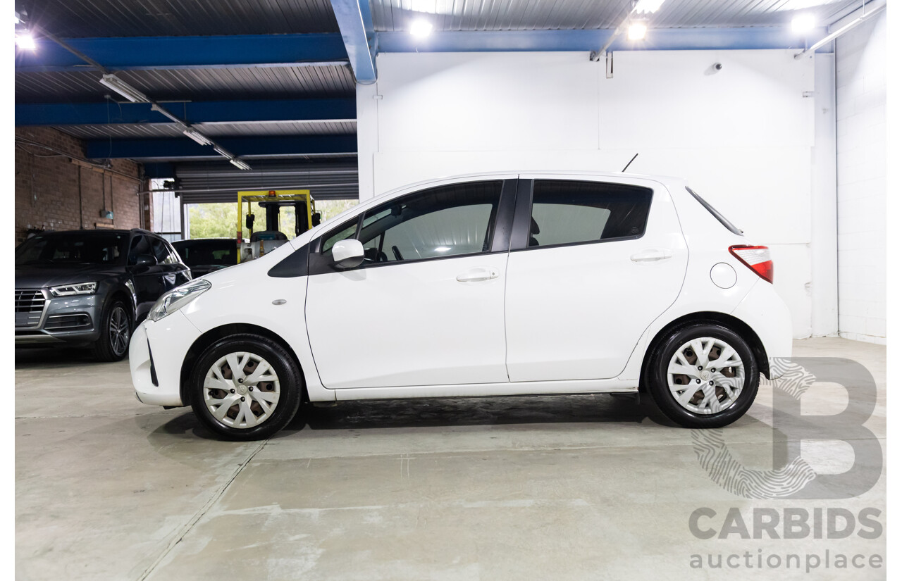 02/2017 Toyota Yaris Ascent (FWD) NCP130R MY17 5d Hatchback Glacier White 1.3L