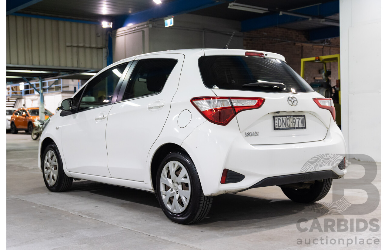 02/2017 Toyota Yaris Ascent (FWD) NCP130R MY17 5d Hatchback Glacier White 1.3L