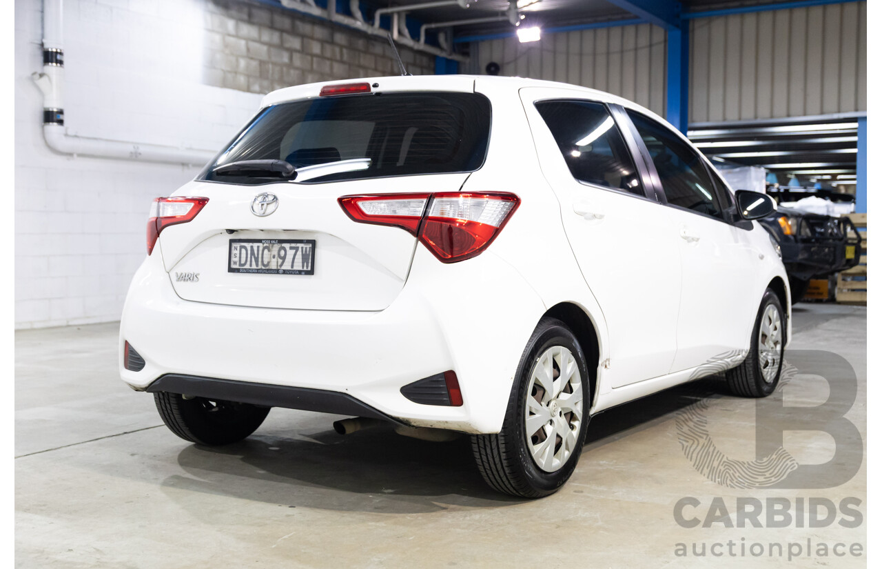 02/2017 Toyota Yaris Ascent (FWD) NCP130R MY17 5d Hatchback Glacier White 1.3L