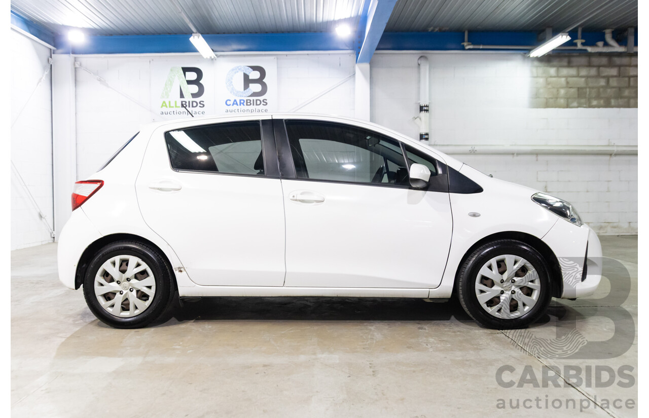 02/2017 Toyota Yaris Ascent (FWD) NCP130R MY17 5d Hatchback Glacier White 1.3L