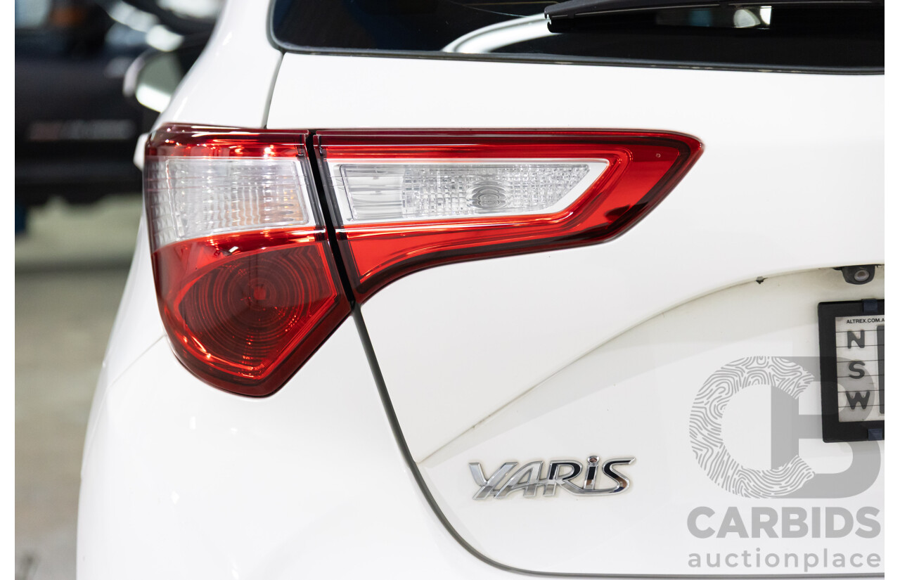 02/2017 Toyota Yaris Ascent (FWD) NCP130R MY17 5d Hatchback Glacier White 1.3L
