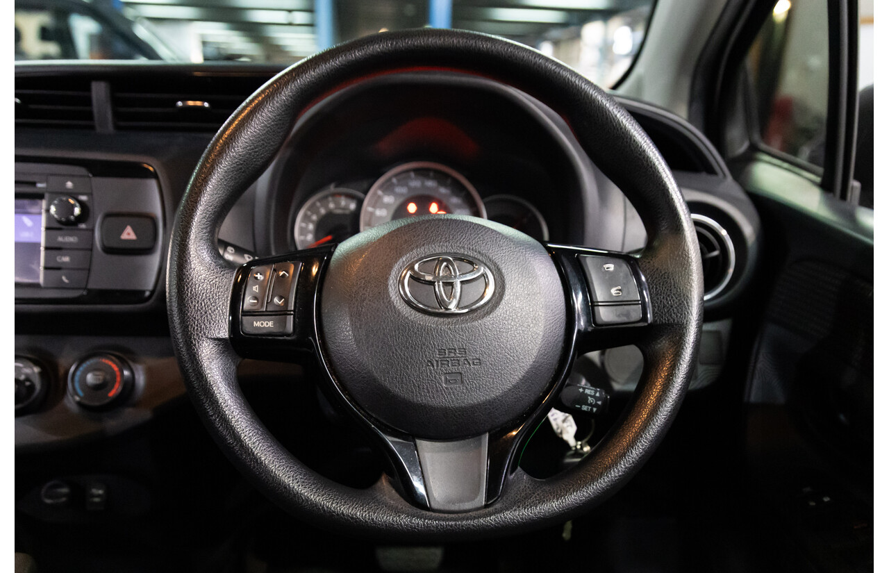 02/2017 Toyota Yaris Ascent (FWD) NCP130R MY17 5d Hatchback Glacier White 1.3L