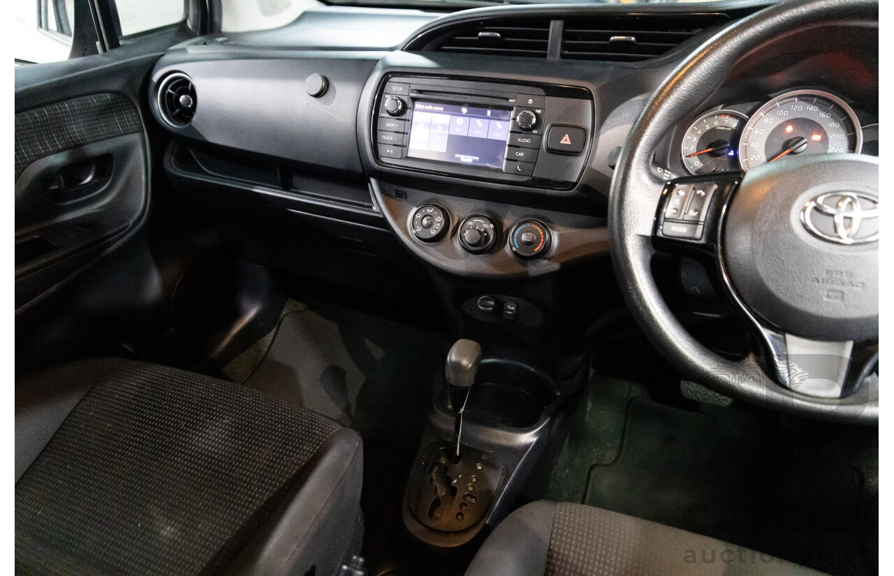 02/2017 Toyota Yaris Ascent (FWD) NCP130R MY17 5d Hatchback Glacier White 1.3L