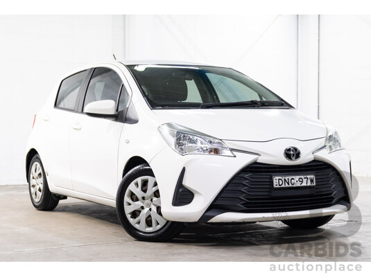 02/2017 Toyota Yaris Ascent (FWD) NCP130R MY17 5d Hatchback Glacier White 1.3L