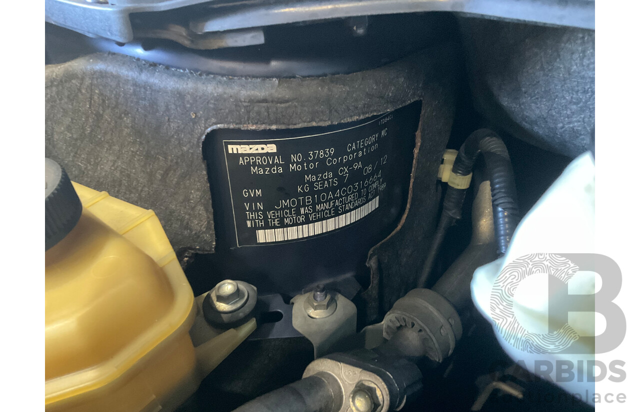 8/2012 Mazda Cx-9 Grand Touring (AWD) 10 Upgrade 4d Wagon Stormy Blue 3.7L - 7 Seater