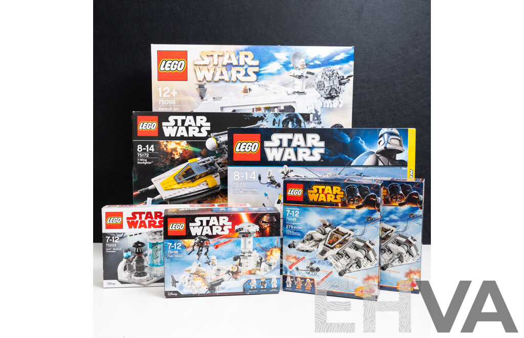 Collection of Seven Star Wars Themed Unopened Lego Sets