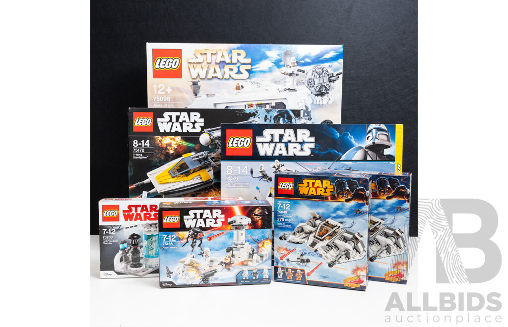 Collection of Seven Star Wars Themed Unopened Lego Sets