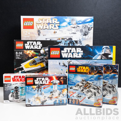 Collection of Seven Star Wars Themed Unopened Lego Sets