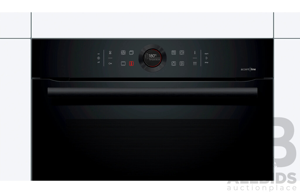 BOSCH 60cm S8 Electric Oven W/ 13 Functions, TFT Display - Black (HBG8755C0) - ORP $2,299