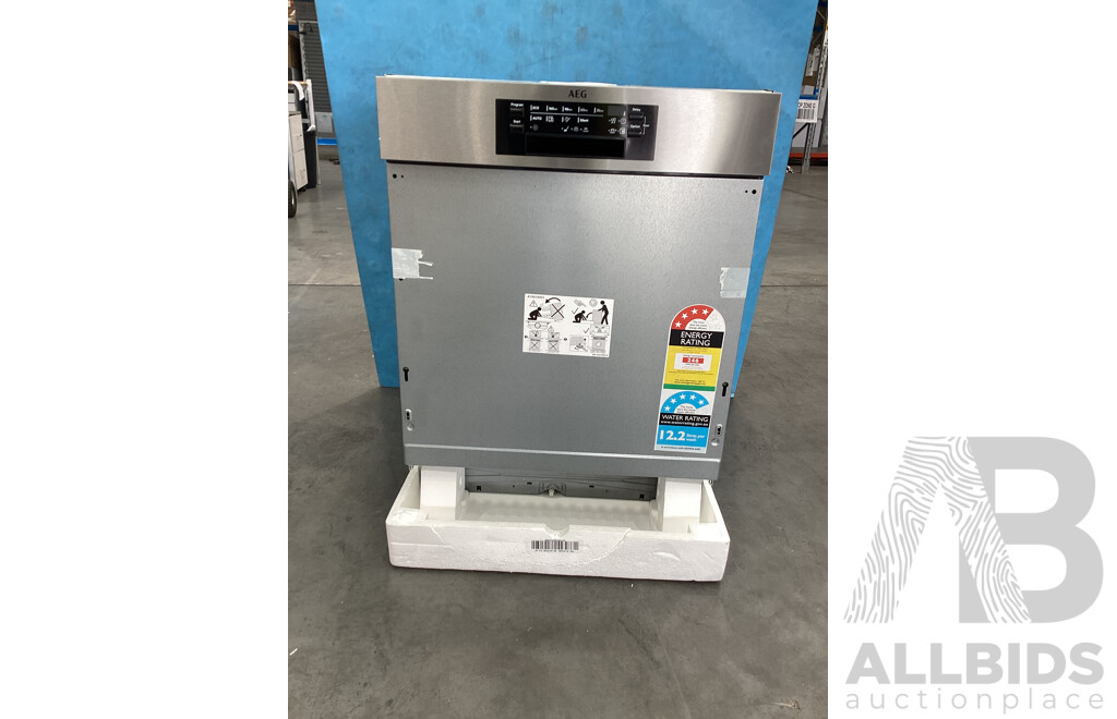 AEG 60cm Semi Integrated Dishwasher W/ 15 Place Settings - S/S - ORP $1,999
