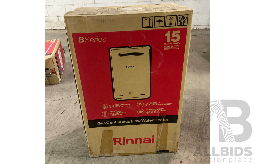 RINNAI Builders 26L/Min External HWS LPG (50Deg) (B26L50A) - ORP $999