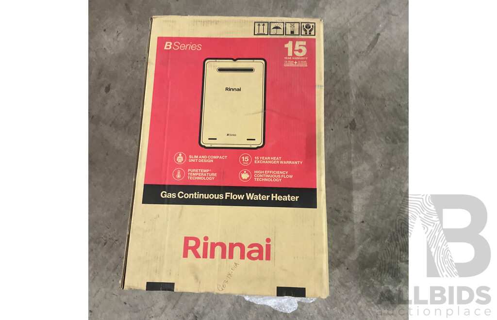 RINNAI Builders 26L/Min External HWS LPG (50Deg)  (B26L50A) - ORP $999