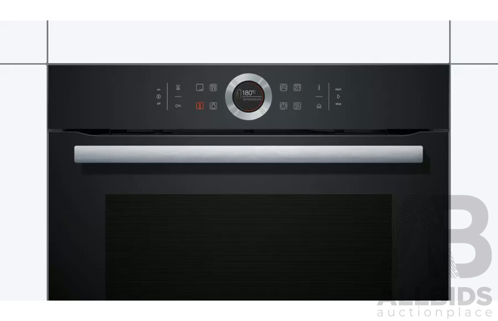 Bosch 600mm Series 8 Built-in Pyrolytic Oven with Added Steam Function - Black  ORP $1,749