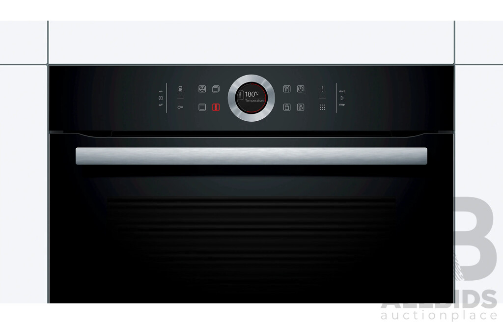 Bosch 600mm Series 8 Built-in Black Multifunction Oven TFT (HBG675BB2A) - ORP $2,200