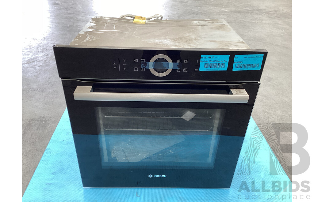 Bosch 600mm Series 8 Built-in Black Multifunction Oven TFT (HBG675BB2A) - ORP $2,200