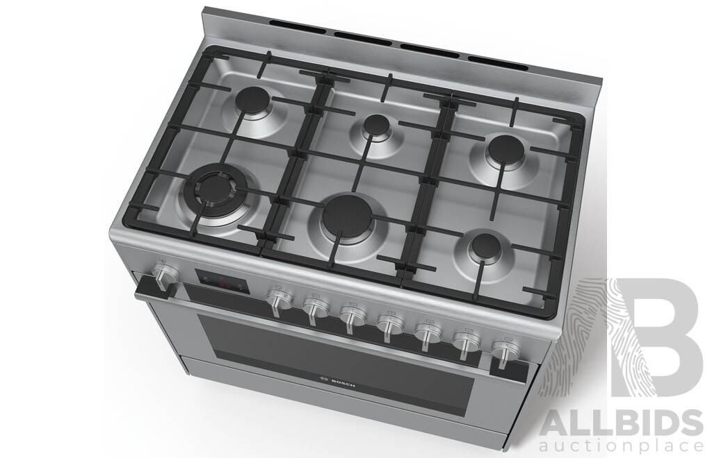 Bosch 90cm Series 6 Dual Fuel Freestanding Oven Stainless Steel (HSB738357A) - ORP $3,348