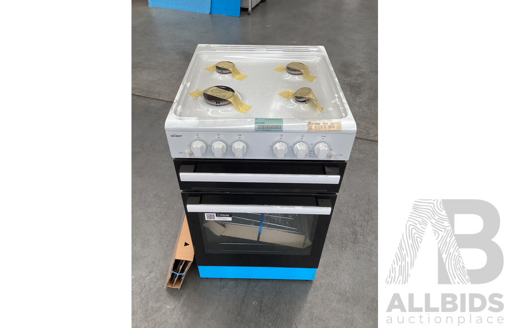 CHEF 540mm Gas Upright Cooker (CFG501WBNG) - ORP $899