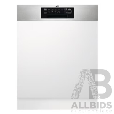 AEG 60cm Semi Integrated Dishwasher W/ 15 Place Settings - S/S - ORP $1,999