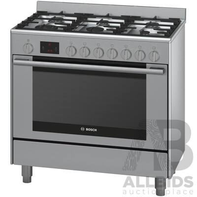 Bosch 90cm Series 6 Dual Fuel Freestanding Oven Stainless Steel (HSB738357A) - ORP $3,348