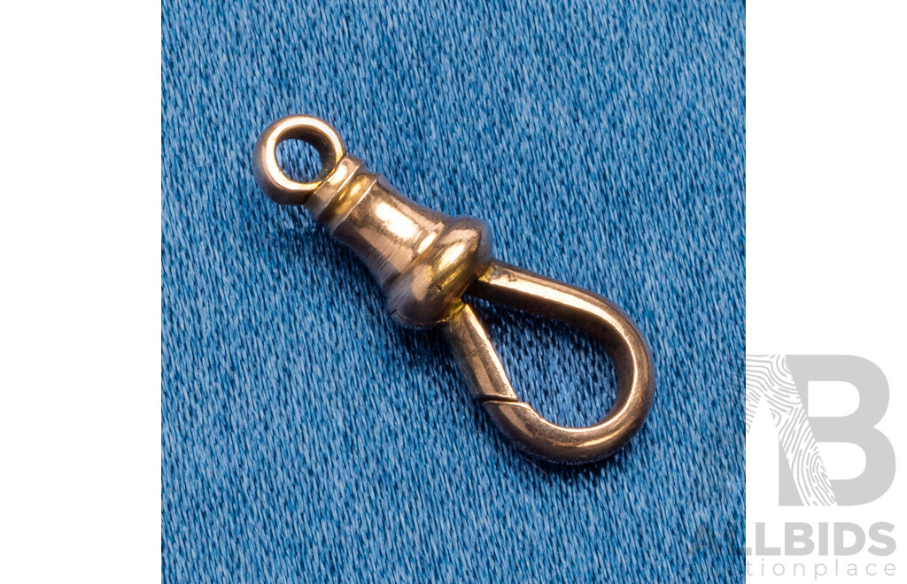 9ct Rose Gold Fob Clasp - 1.41gms