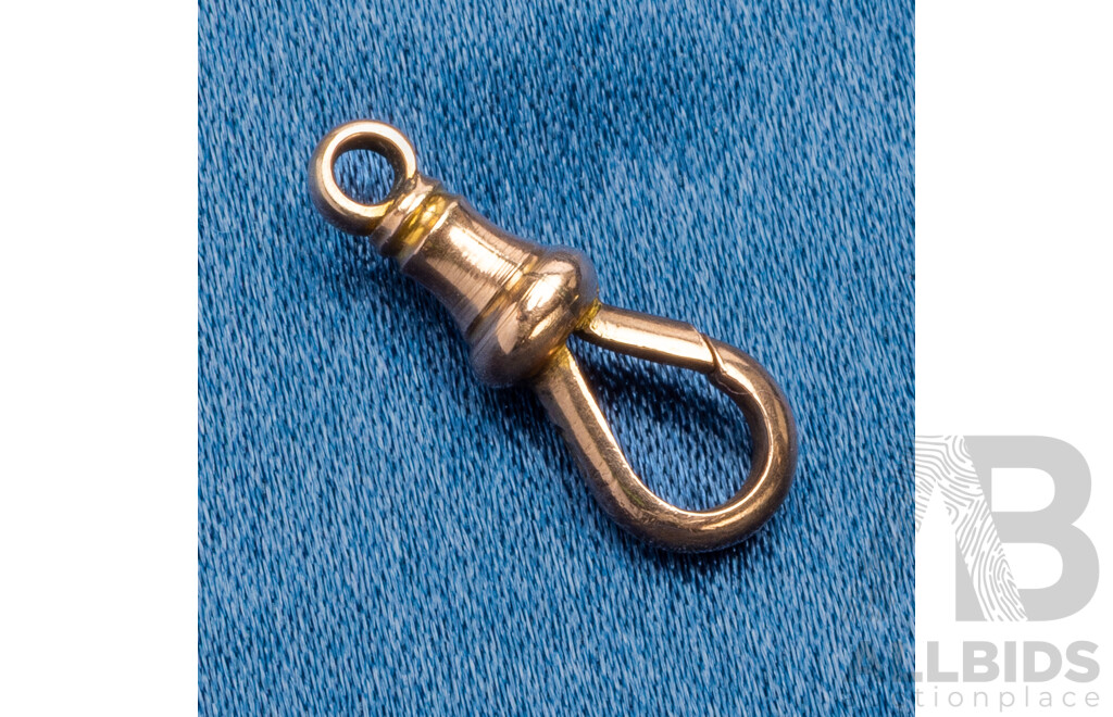 9ct Rose Gold Fob Clasp - 1.41gms