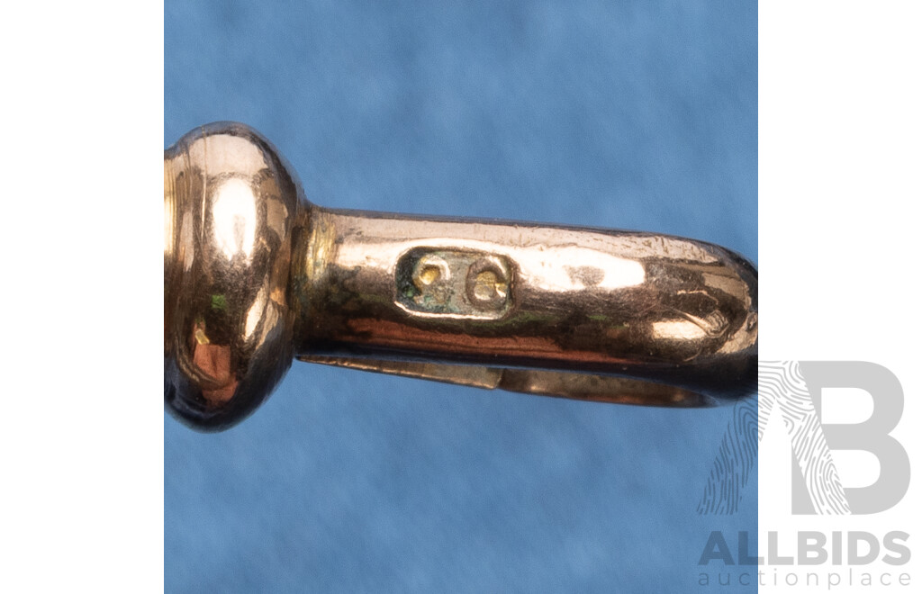 9ct Rose Gold Fob Clasp - 1.41gms