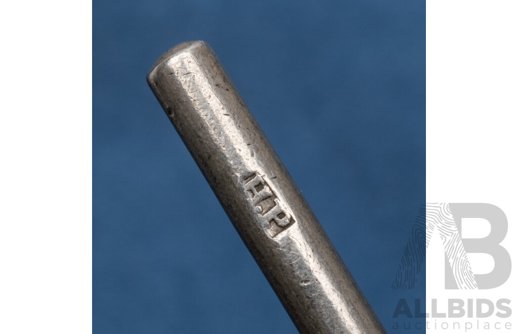 Vintage 925 Sterling Silver Thrombone Fob Necklace with Tbar - 44.58gms