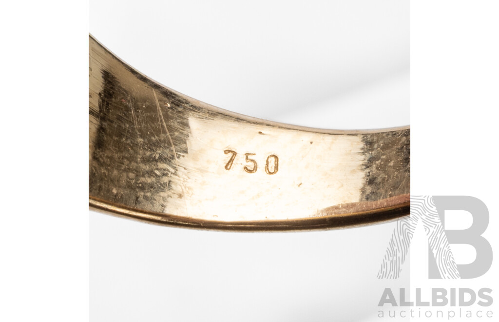 18ct Yellow Gold Ring with Pear Cut Pink Tourmaline - Size S.5