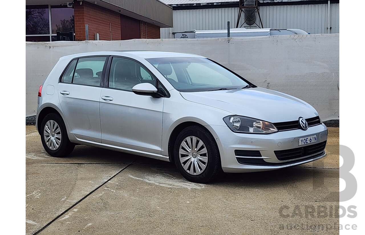 4/2016 Volkswagen Golf 90 TSI AU MY15 5d Hatchback Silver 1.4L