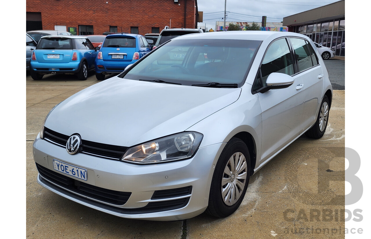 4/2016 Volkswagen Golf 90 TSI AU MY15 5d Hatchback Silver 1.4L