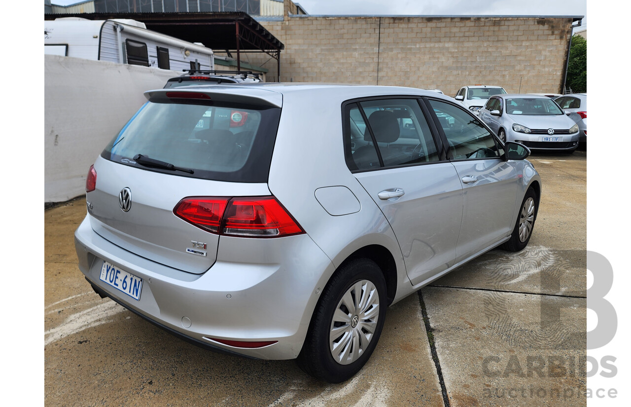 4/2016 Volkswagen Golf 90 TSI AU MY15 5d Hatchback Silver 1.4L
