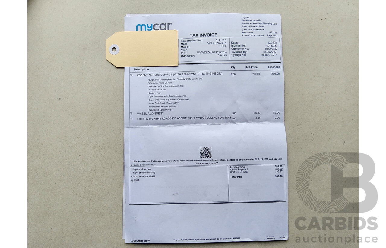 4/2016 Volkswagen Golf 90 TSI AU MY15 5d Hatchback Silver 1.4L