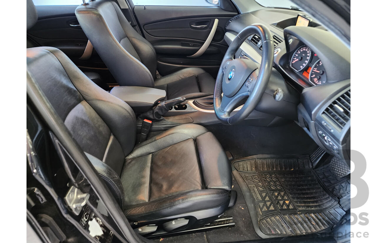 8/2011 Bmw 1 20i E87 MY11 5d Hatchback Black 2.0L