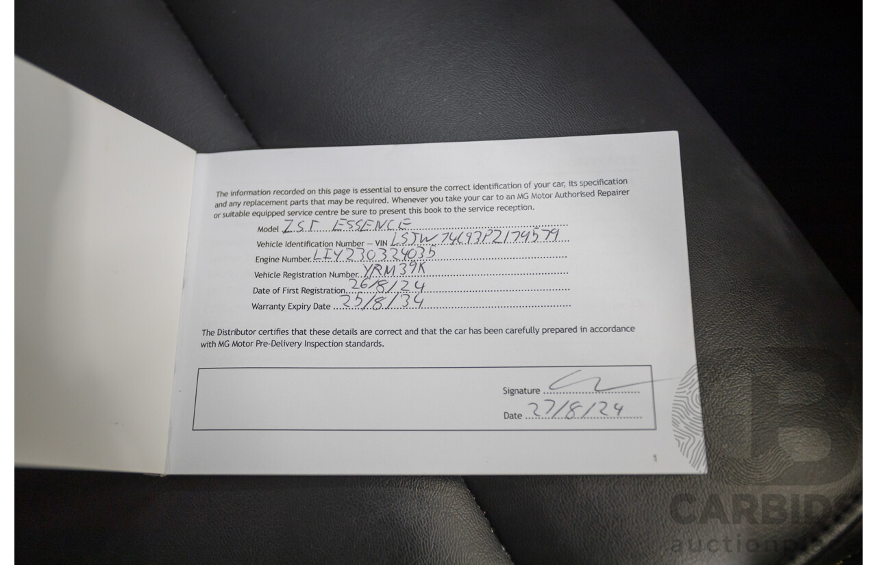 07/2024 MG ZST Essence MY23 5D Wagon Black Turbo 1.3L