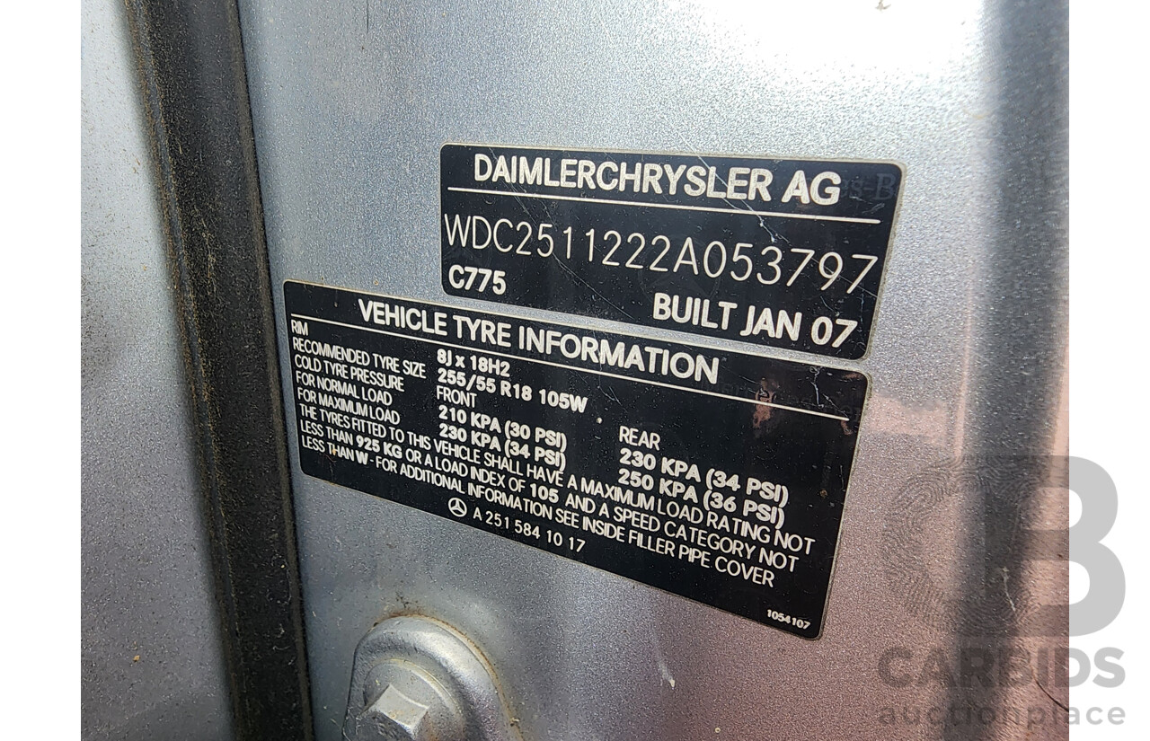 4/2007 Mercedes-Benz R 320 CDI L (awd) 251 4d Wagon Silver 3.0L