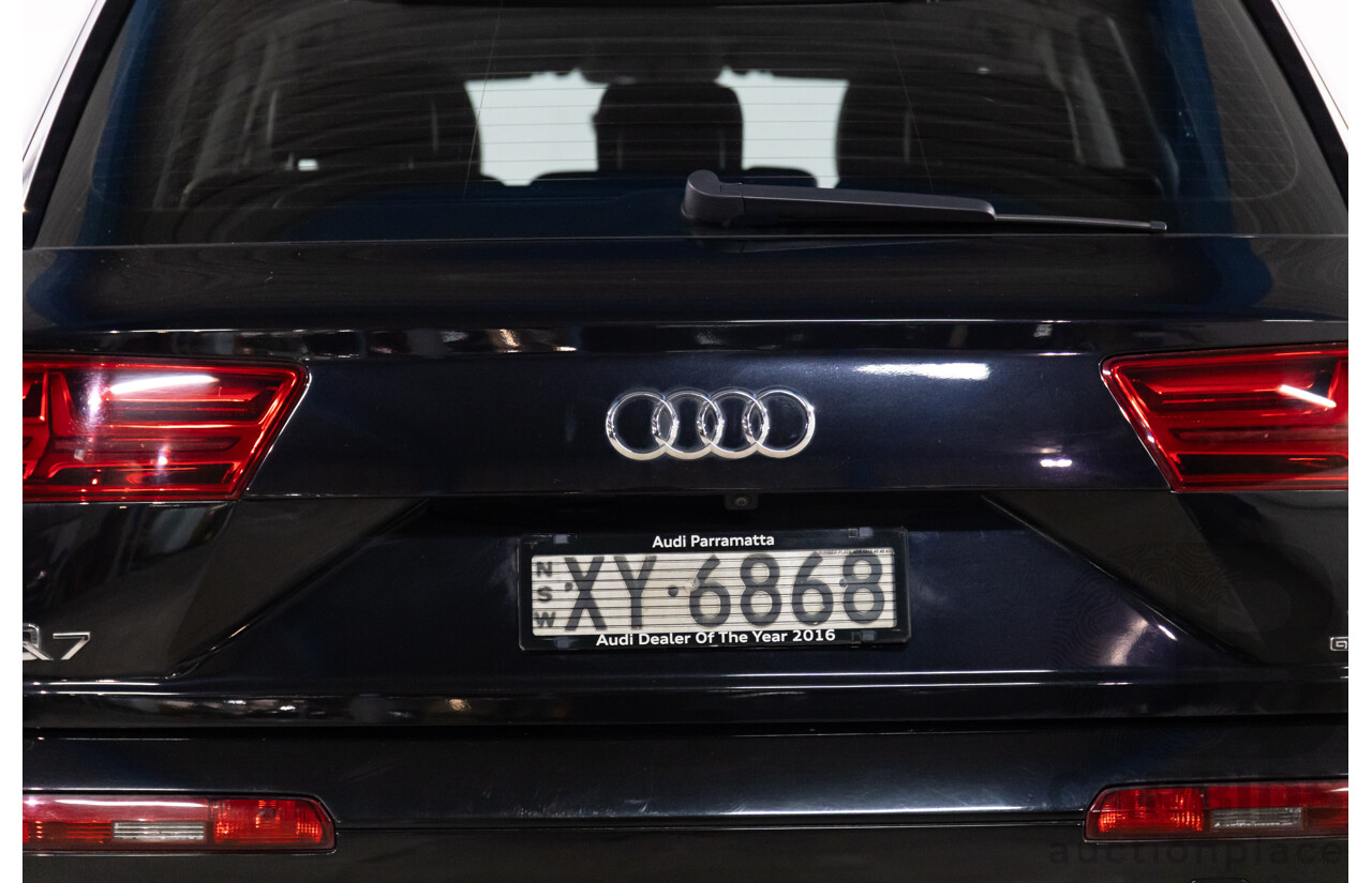 06/2017 Audi Q7 3.0 TDI Quattro (200kW AWD) 4M MY18 4d Wagon Orca Black Metallic Turbo Diesel V6 3.0L