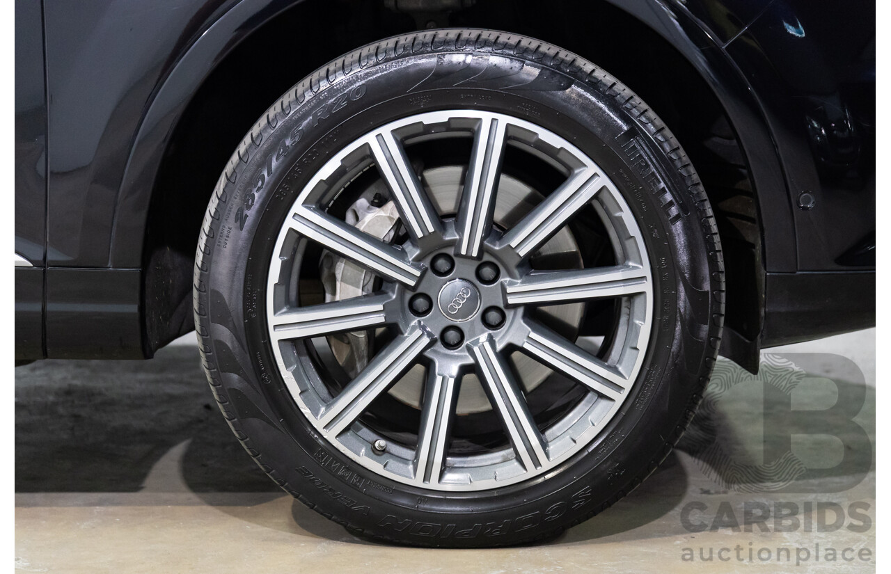 06/2017 Audi Q7 3.0 TDI Quattro (200kW AWD) 4M MY18 4d Wagon Orca Black Metallic Turbo Diesel V6 3.0L