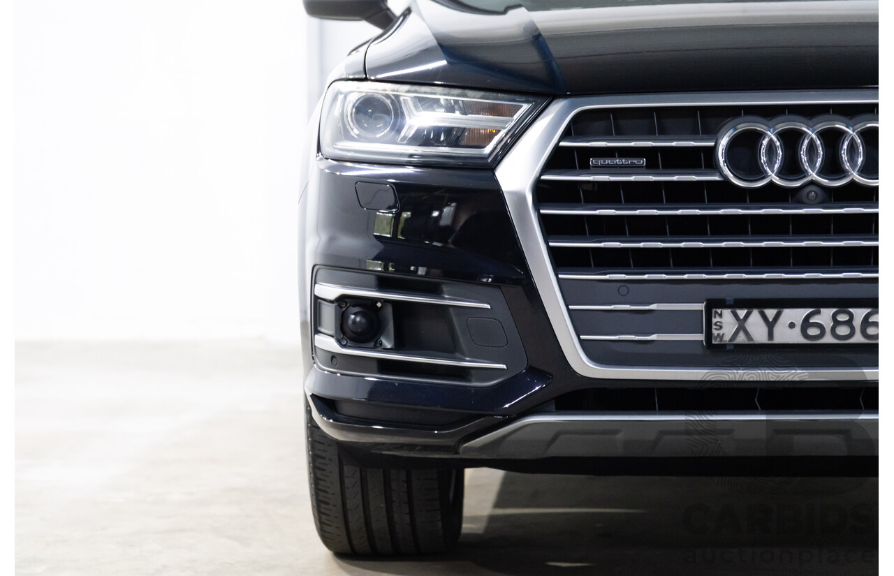 06/2017 Audi Q7 3.0 TDI Quattro (200kW AWD) 4M MY18 4d Wagon Orca Black Metallic Turbo Diesel V6 3.0L
