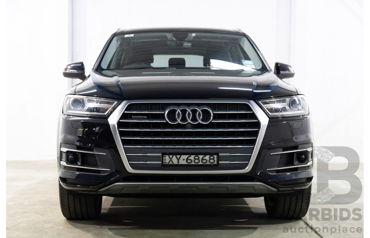 06/2017 Audi Q7 3.0 TDI Quattro (200kW AWD) 4M MY18 4d Wagon Orca Black Metallic Turbo Diesel V6 3.0L
