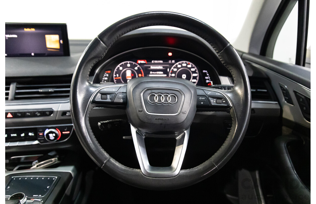 06/2017 Audi Q7 3.0 TDI Quattro (200kW AWD) 4M MY18 4d Wagon Orca Black Metallic Turbo Diesel V6 3.0L
