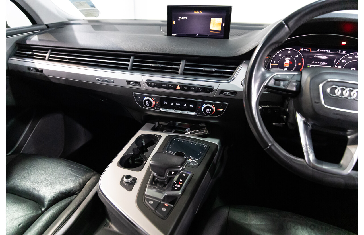 06/2017 Audi Q7 3.0 TDI Quattro (200kW AWD) 4M MY18 4d Wagon Orca Black Metallic Turbo Diesel V6 3.0L