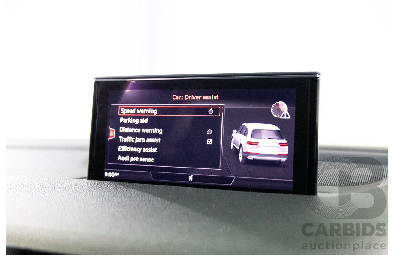 06/2017 Audi Q7 3.0 TDI Quattro (200kW AWD) 4M MY18 4d Wagon Orca Black Metallic Turbo Diesel V6 3.0L