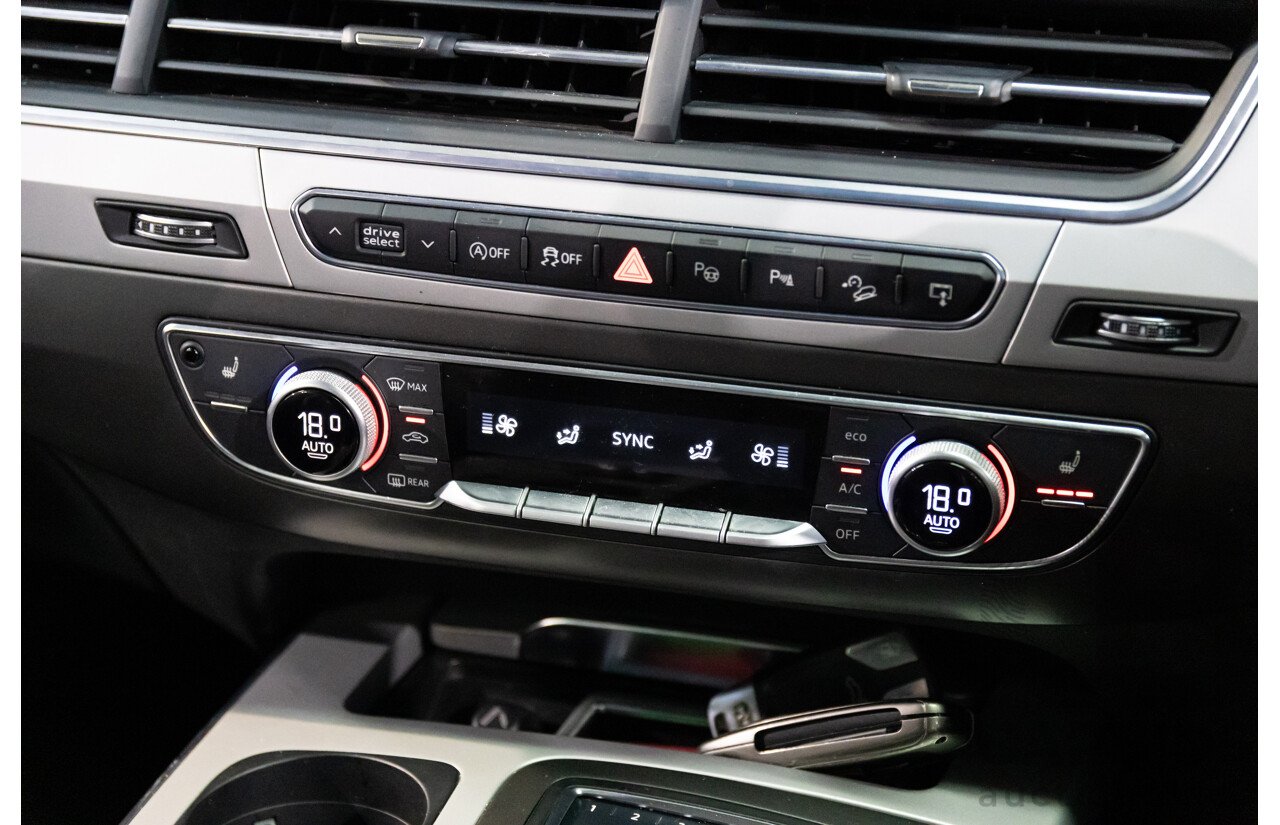 06/2017 Audi Q7 3.0 TDI Quattro (200kW AWD) 4M MY18 4d Wagon Orca Black Metallic Turbo Diesel V6 3.0L