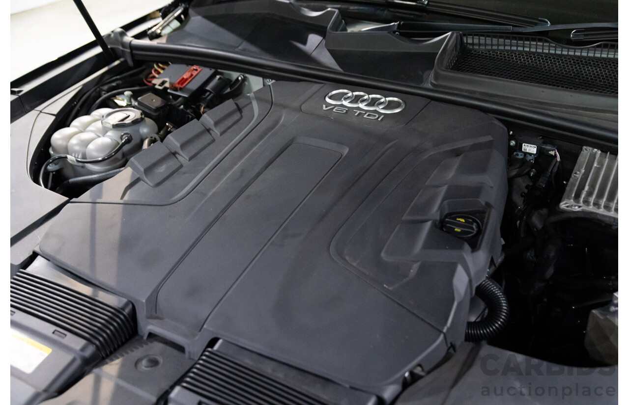 06/2017 Audi Q7 3.0 TDI Quattro (200kW AWD) 4M MY18 4d Wagon Orca Black Metallic Turbo Diesel V6 3.0L