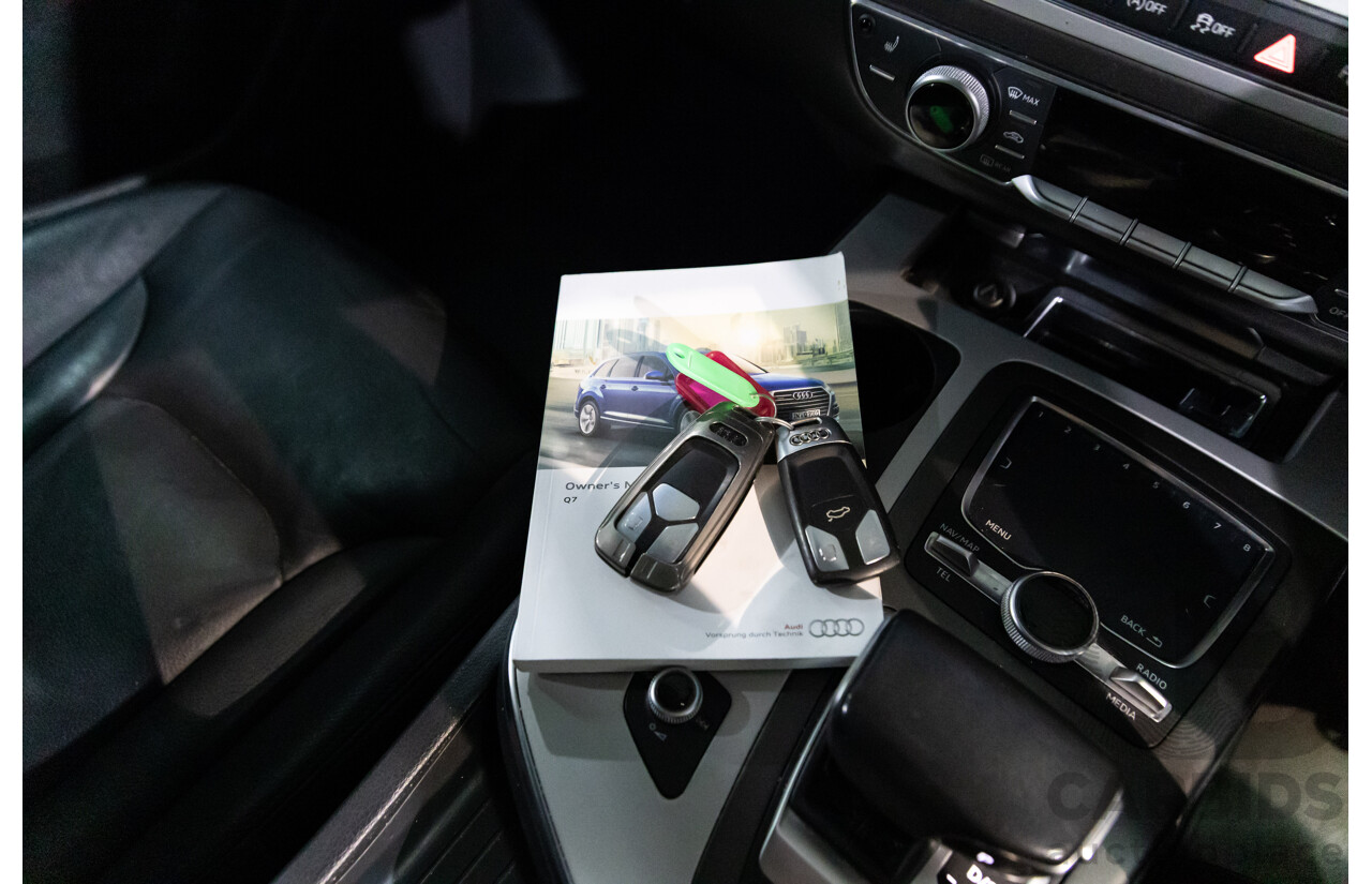 06/2017 Audi Q7 3.0 TDI Quattro (200kW AWD) 4M MY18 4d Wagon Orca Black Metallic Turbo Diesel V6 3.0L