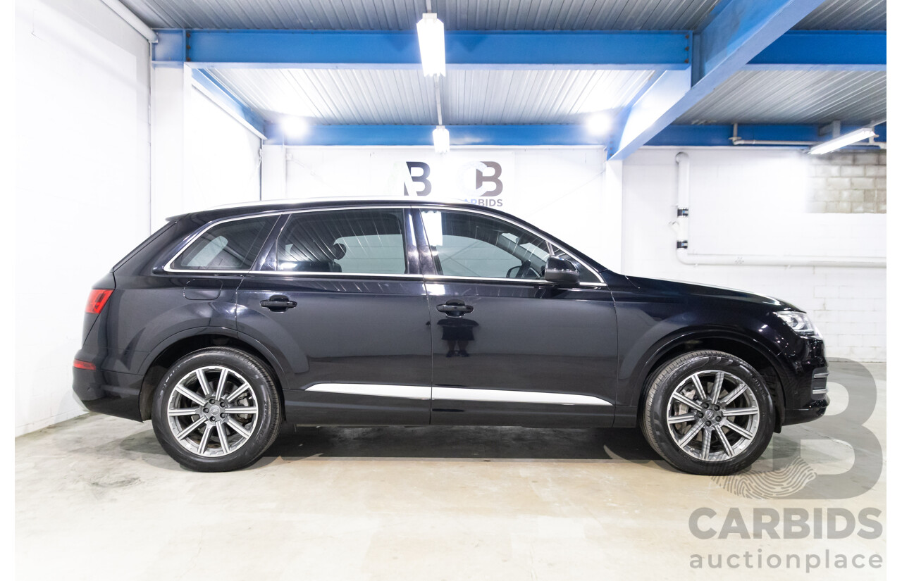 06/2017 Audi Q7 3.0 TDI Quattro (200kW AWD) 4M MY18 4d Wagon Orca Black Metallic Turbo Diesel V6 3.0L