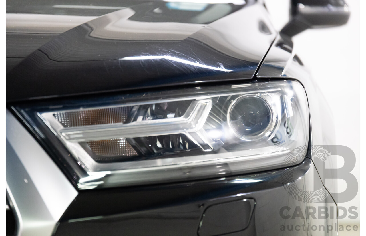 06/2017 Audi Q7 3.0 TDI Quattro (200kW AWD) 4M MY18 4d Wagon Orca Black Metallic Turbo Diesel V6 3.0L