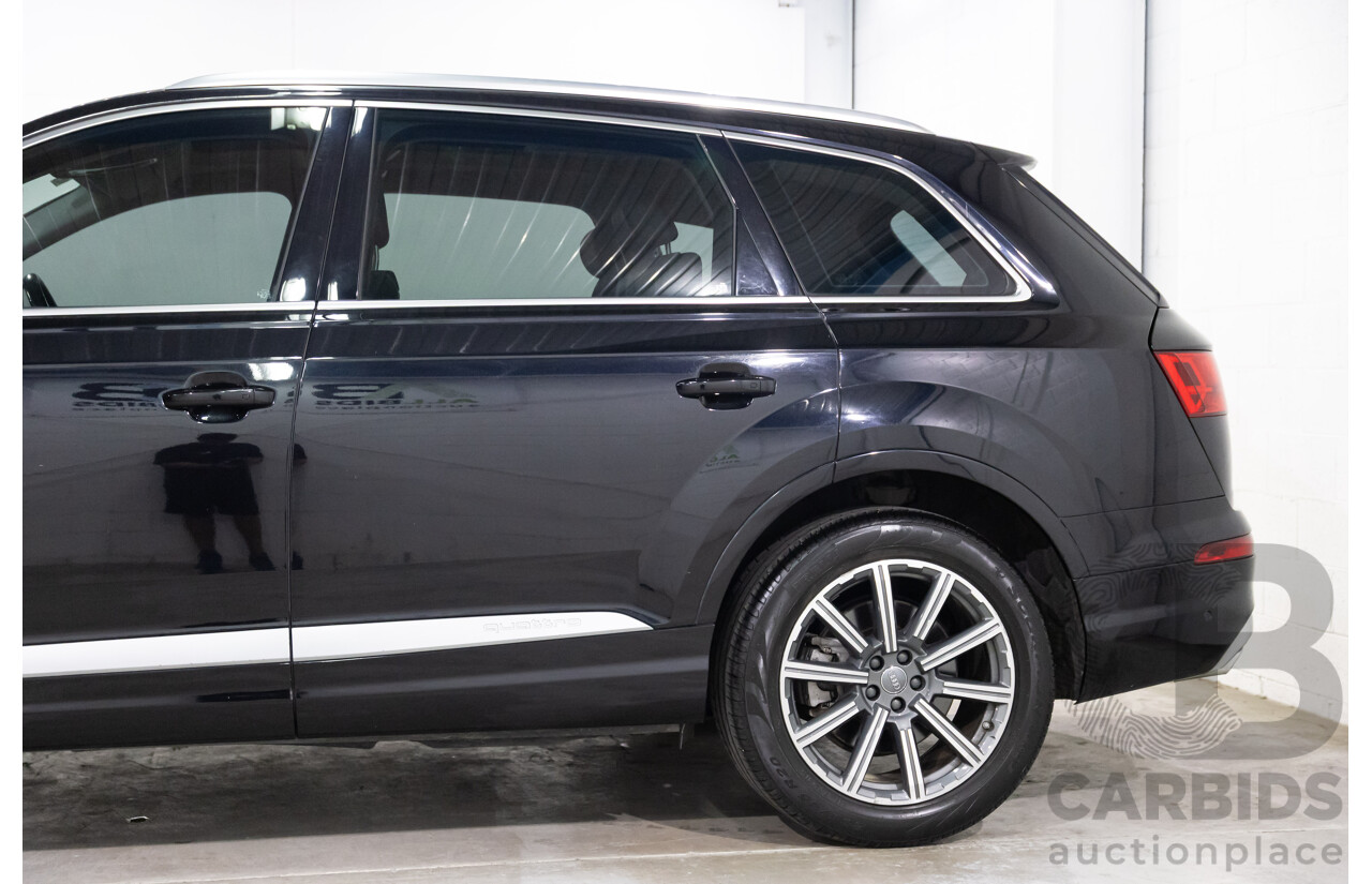 06/2017 Audi Q7 3.0 TDI Quattro (200kW AWD) 4M MY18 4d Wagon Orca Black Metallic Turbo Diesel V6 3.0L