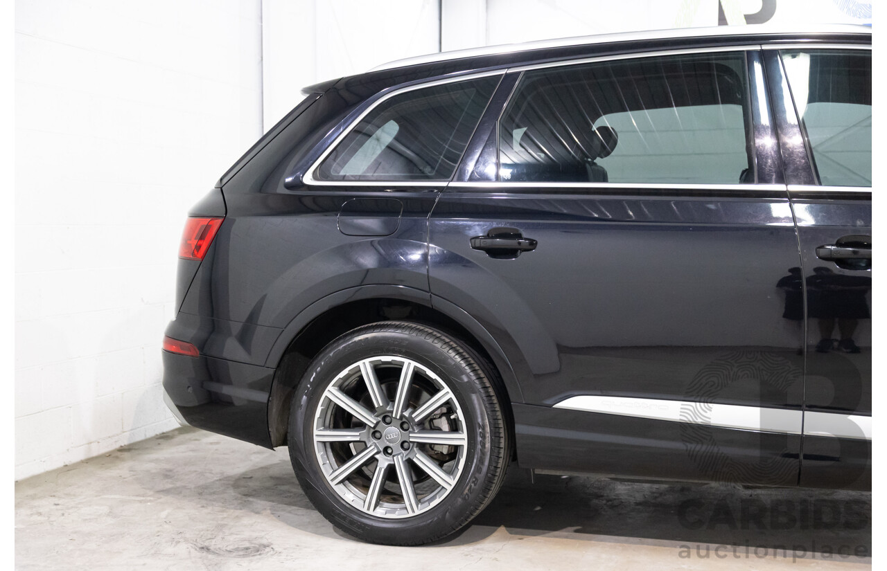 06/2017 Audi Q7 3.0 TDI Quattro (200kW AWD) 4M MY18 4d Wagon Orca Black Metallic Turbo Diesel V6 3.0L